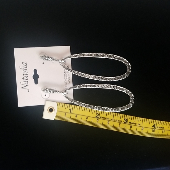 ❤Soft Black/Charcoal Color Crystals Rhinestones Round Bling Glam Earrings - Picture 2 of 4